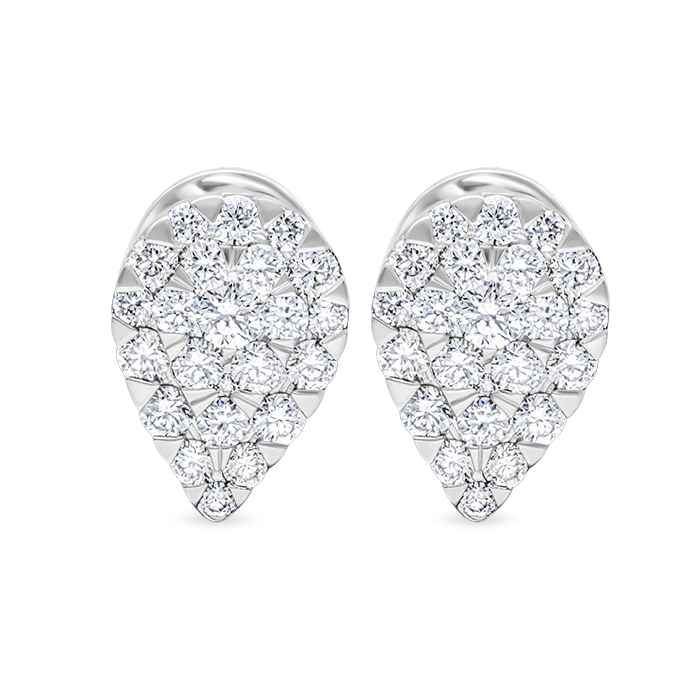 Diamond Earrings Illusion Lotus